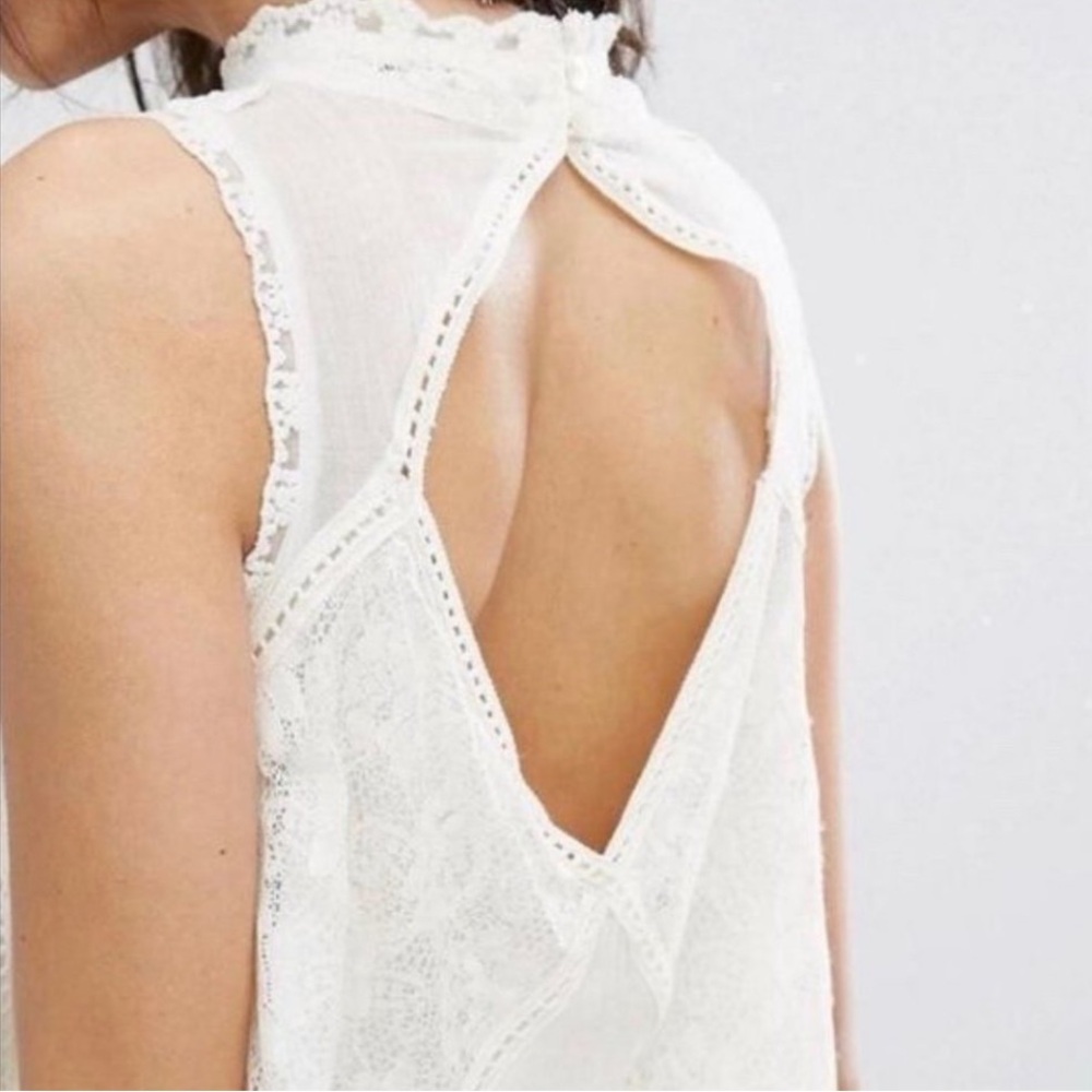 Free People White Lace Blouse - Picture 3 of 8